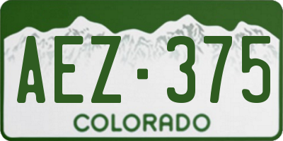 CO license plate AEZ375