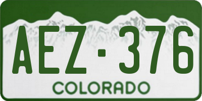 CO license plate AEZ376