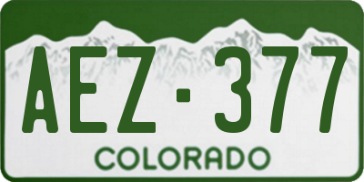 CO license plate AEZ377
