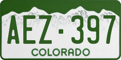 CO license plate AEZ397