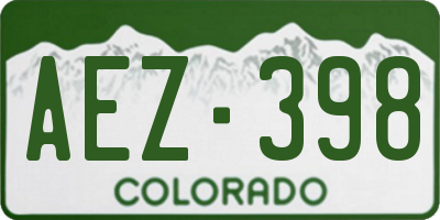 CO license plate AEZ398
