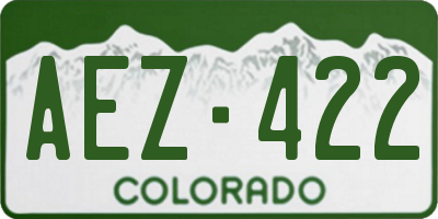 CO license plate AEZ422