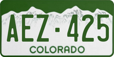 CO license plate AEZ425