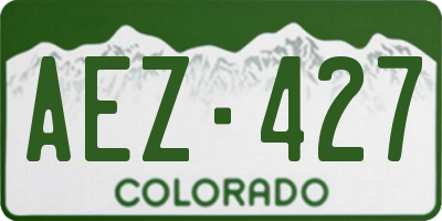 CO license plate AEZ427