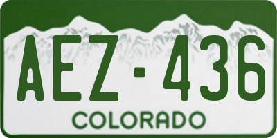 CO license plate AEZ436