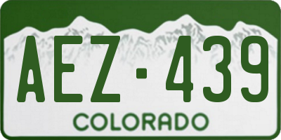CO license plate AEZ439