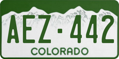CO license plate AEZ442