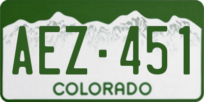 CO license plate AEZ451