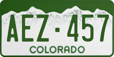 CO license plate AEZ457