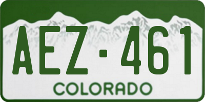 CO license plate AEZ461
