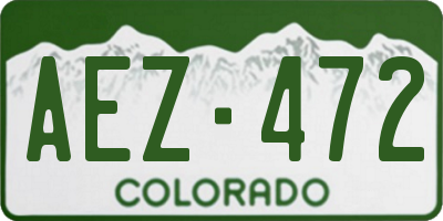 CO license plate AEZ472