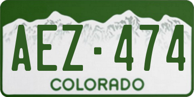 CO license plate AEZ474
