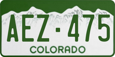 CO license plate AEZ475