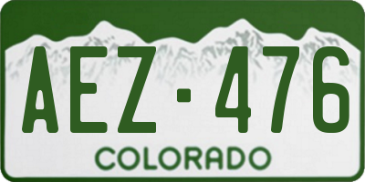CO license plate AEZ476