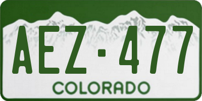 CO license plate AEZ477