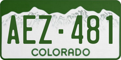 CO license plate AEZ481