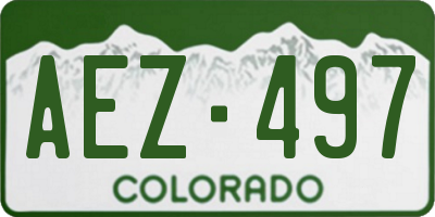 CO license plate AEZ497