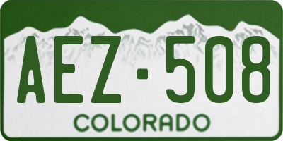 CO license plate AEZ508
