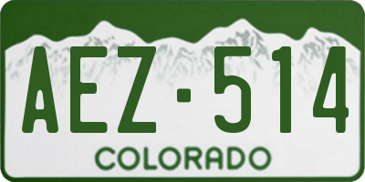 CO license plate AEZ514