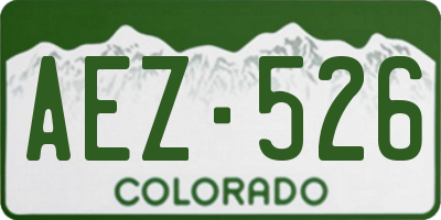 CO license plate AEZ526