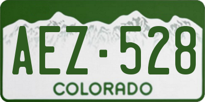 CO license plate AEZ528