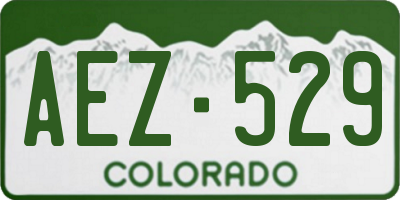 CO license plate AEZ529