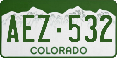 CO license plate AEZ532