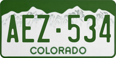 CO license plate AEZ534