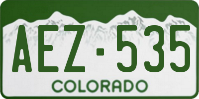 CO license plate AEZ535