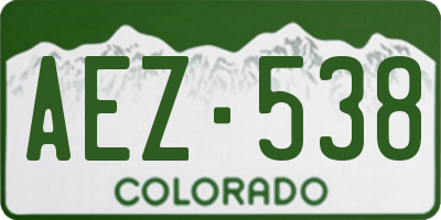 CO license plate AEZ538