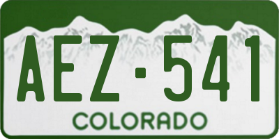 CO license plate AEZ541