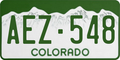 CO license plate AEZ548
