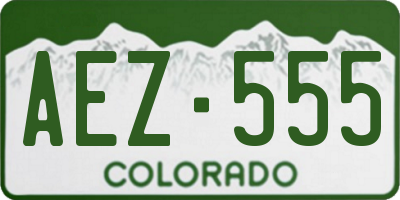 CO license plate AEZ555