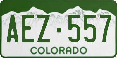 CO license plate AEZ557