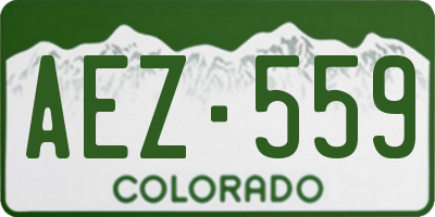 CO license plate AEZ559