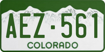 CO license plate AEZ561