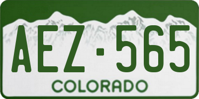 CO license plate AEZ565