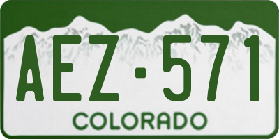 CO license plate AEZ571