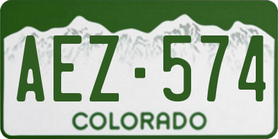 CO license plate AEZ574
