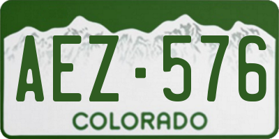 CO license plate AEZ576