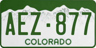 CO license plate AEZ877