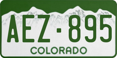 CO license plate AEZ895