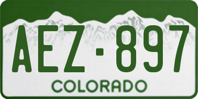 CO license plate AEZ897