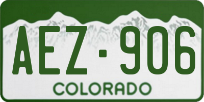 CO license plate AEZ906