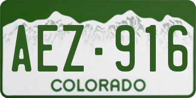 CO license plate AEZ916