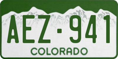 CO license plate AEZ941