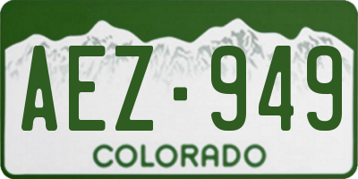 CO license plate AEZ949