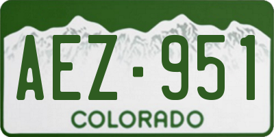 CO license plate AEZ951