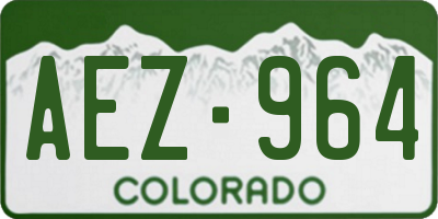CO license plate AEZ964