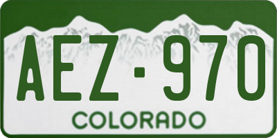 CO license plate AEZ970